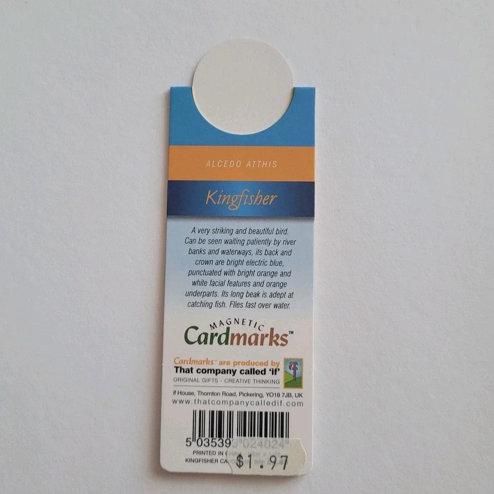 Cardmarks Kingfisher Bird Wild Nature Magnetic Magnet UK Company If 2402 Y2k 00s